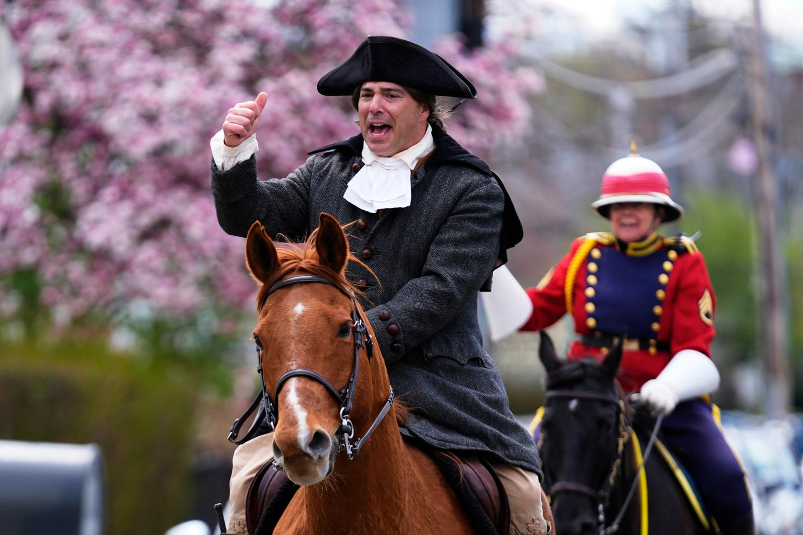 Paul Revere’s midnight ride unfolds in broad daylight — with a police ...
