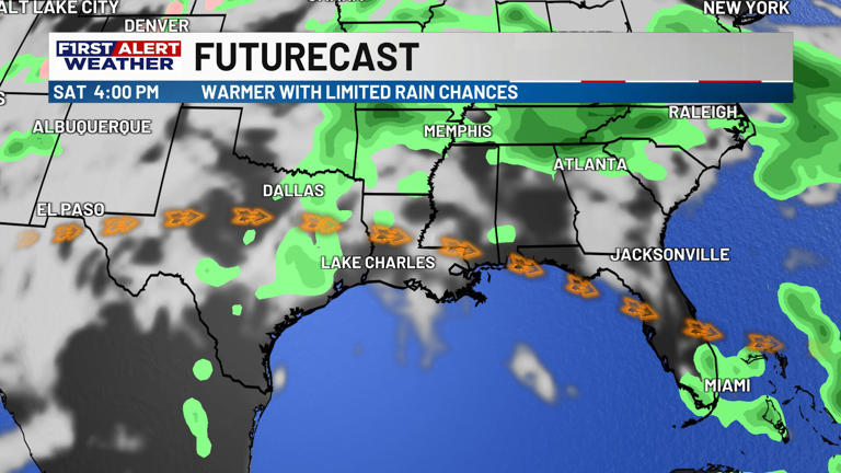 First alert forecast: Scattered showers return to southwest Louisiana ...