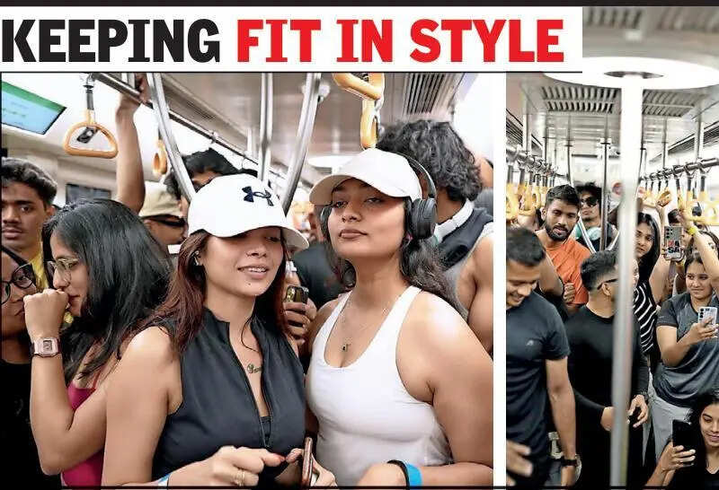 Metro coach turns into workout floor on wheels
