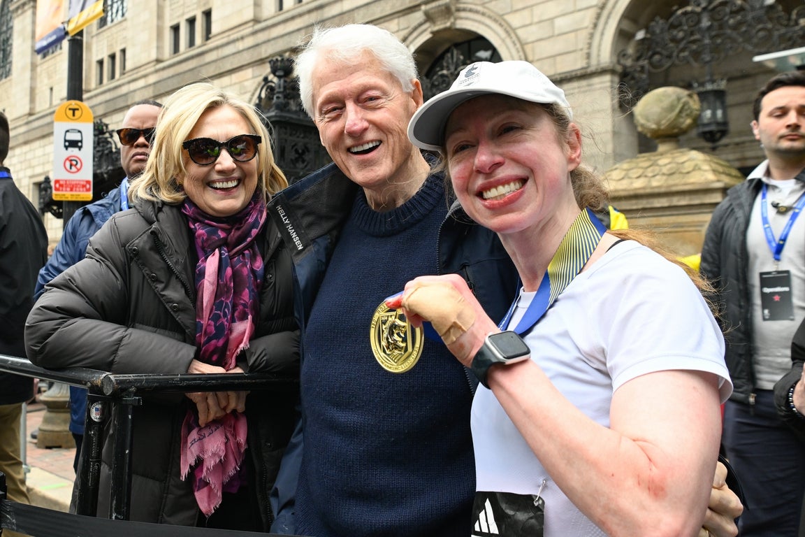 Bill and Hillary Clinton join the thousands celebrating the 130th ...