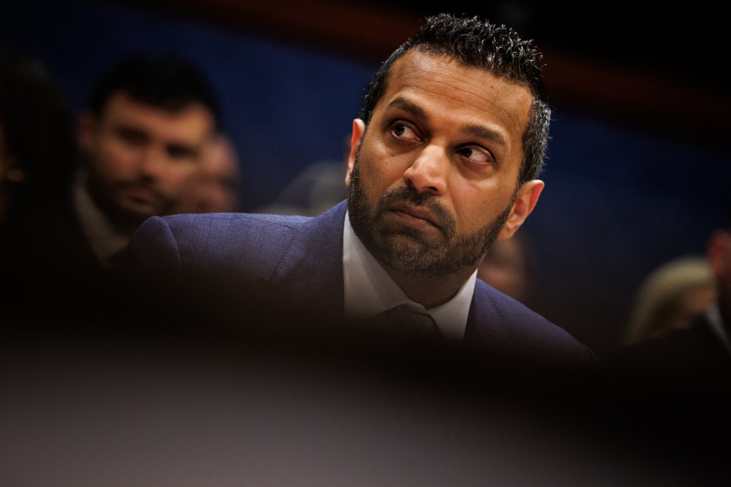 Federal Bureau of Investigation (FBI) Director Kash Patel arrives to testify before the U.S. House Select Intelligence Committee during a hearing on worldwide threat assessments at the U.S. Capitol on March 18, 2026, in Washington, D.C.