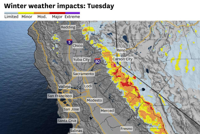Winter storm warning for Sierra as another multi-foot dump expected