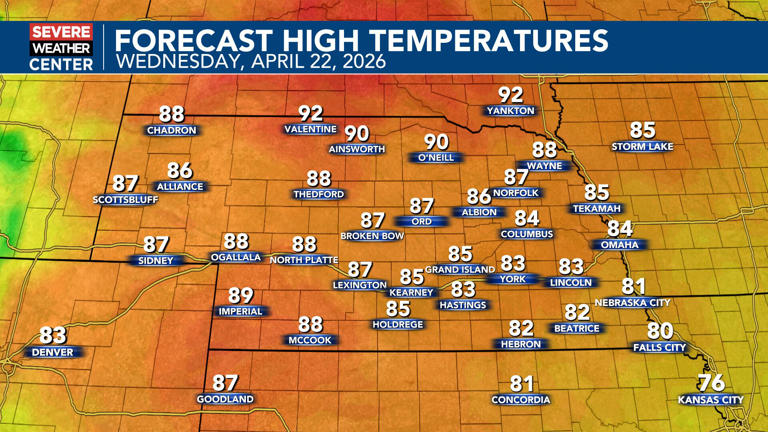 Unseasonably warm week ahead for Nebraska as Spring heat builds before ...