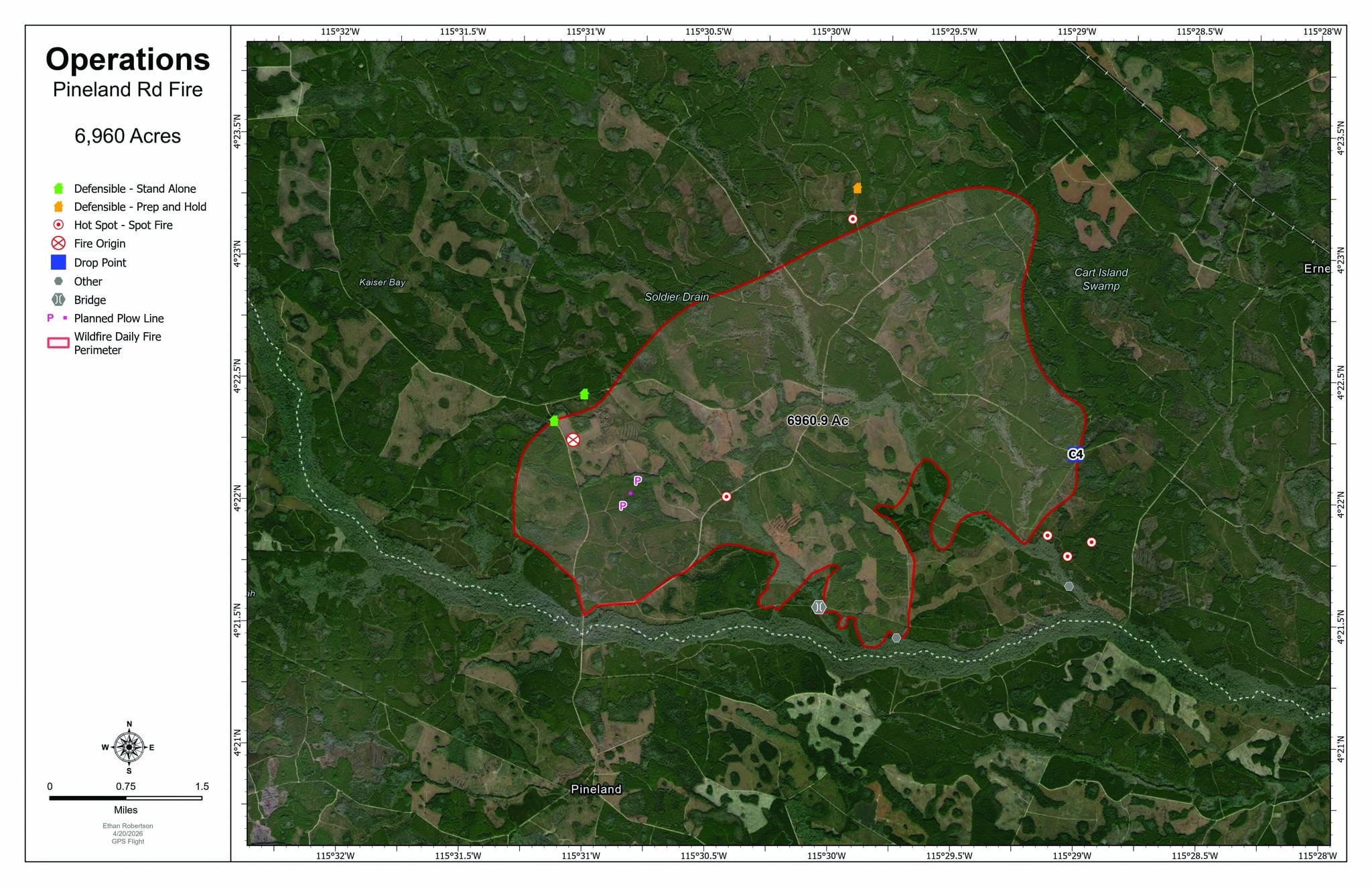 Large wildfire in south Georgia is 10% contained