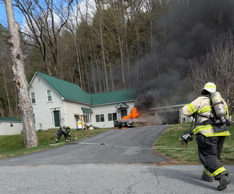 Springfield house saved after nearby car catches fire