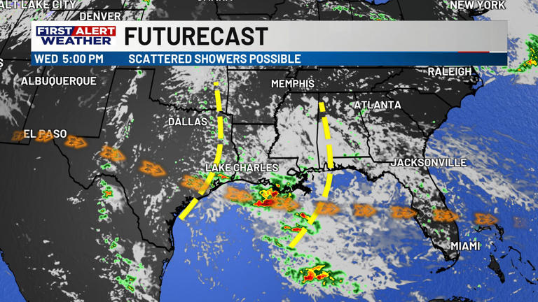 First alert forecast: Scattered showers return to southwest Louisiana ...