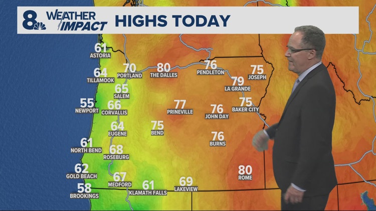 Showers overnight and again Wednesday