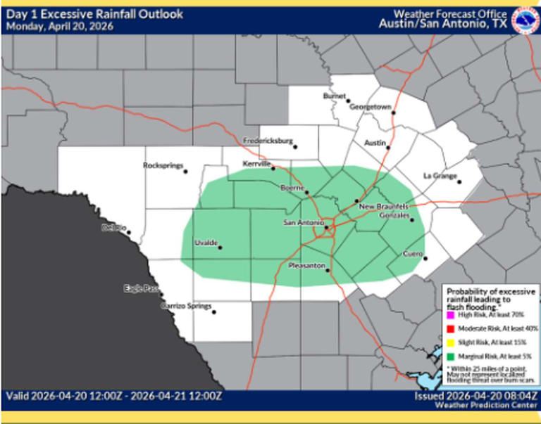 Flash flood warning issued - what it means for Fiesta San Antonio