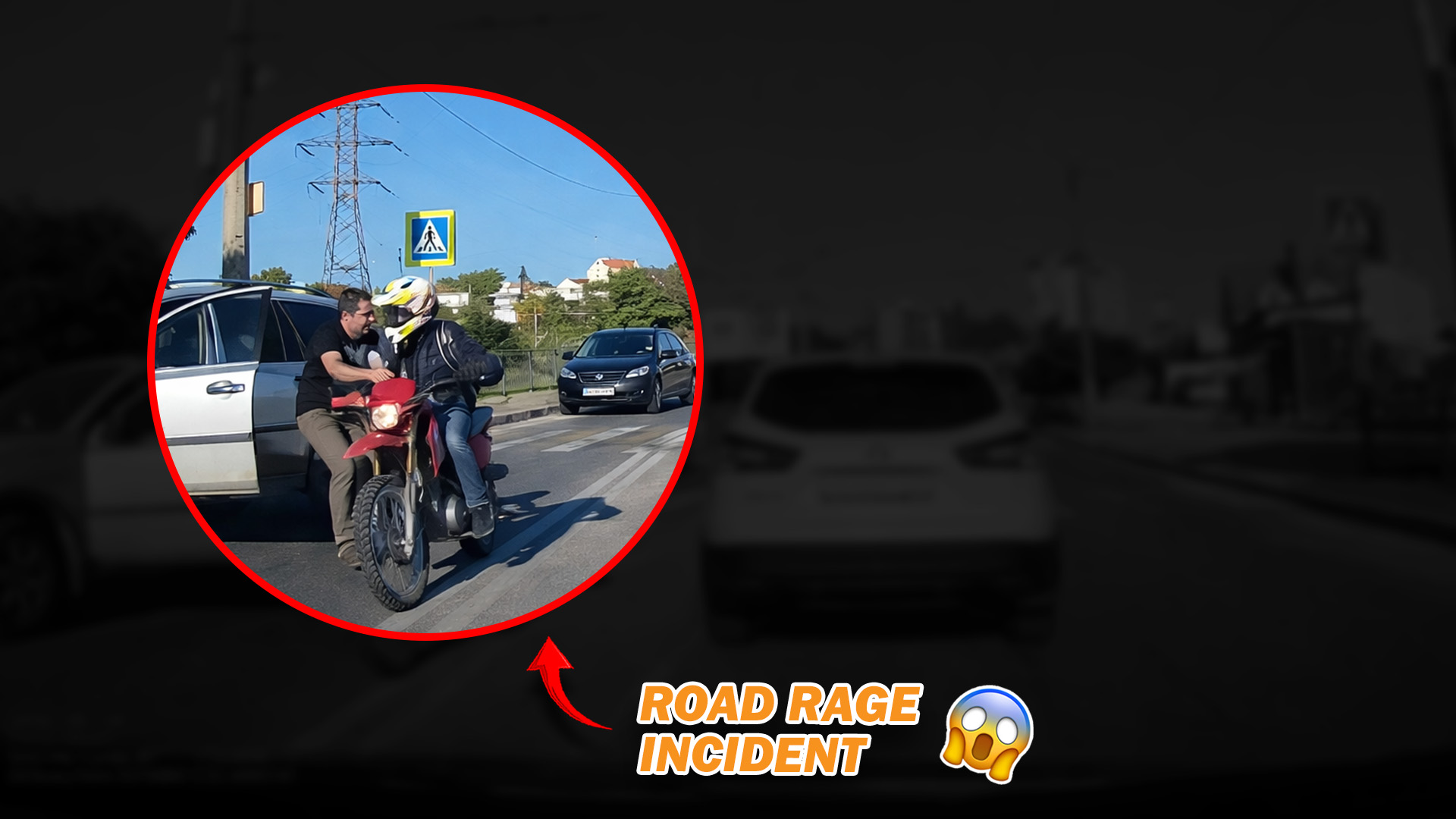Angry driver confronts rider in traffic caught on camera