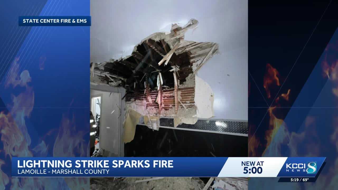 Lightning strike ignites house fire in Marshall County