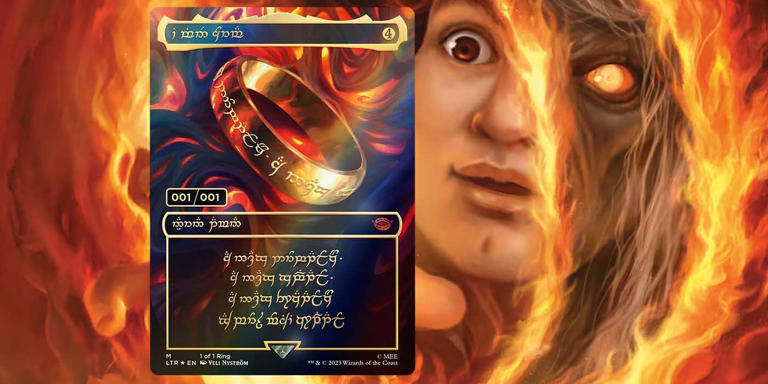MTG's LotR one ring card is selling for over $100