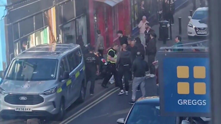 Aftermath video of crash involving police car and two children