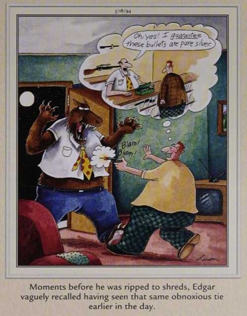A man shoots a werewolf entering his home.