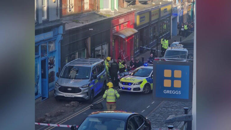 Aftermath video of crash involving police car and two children