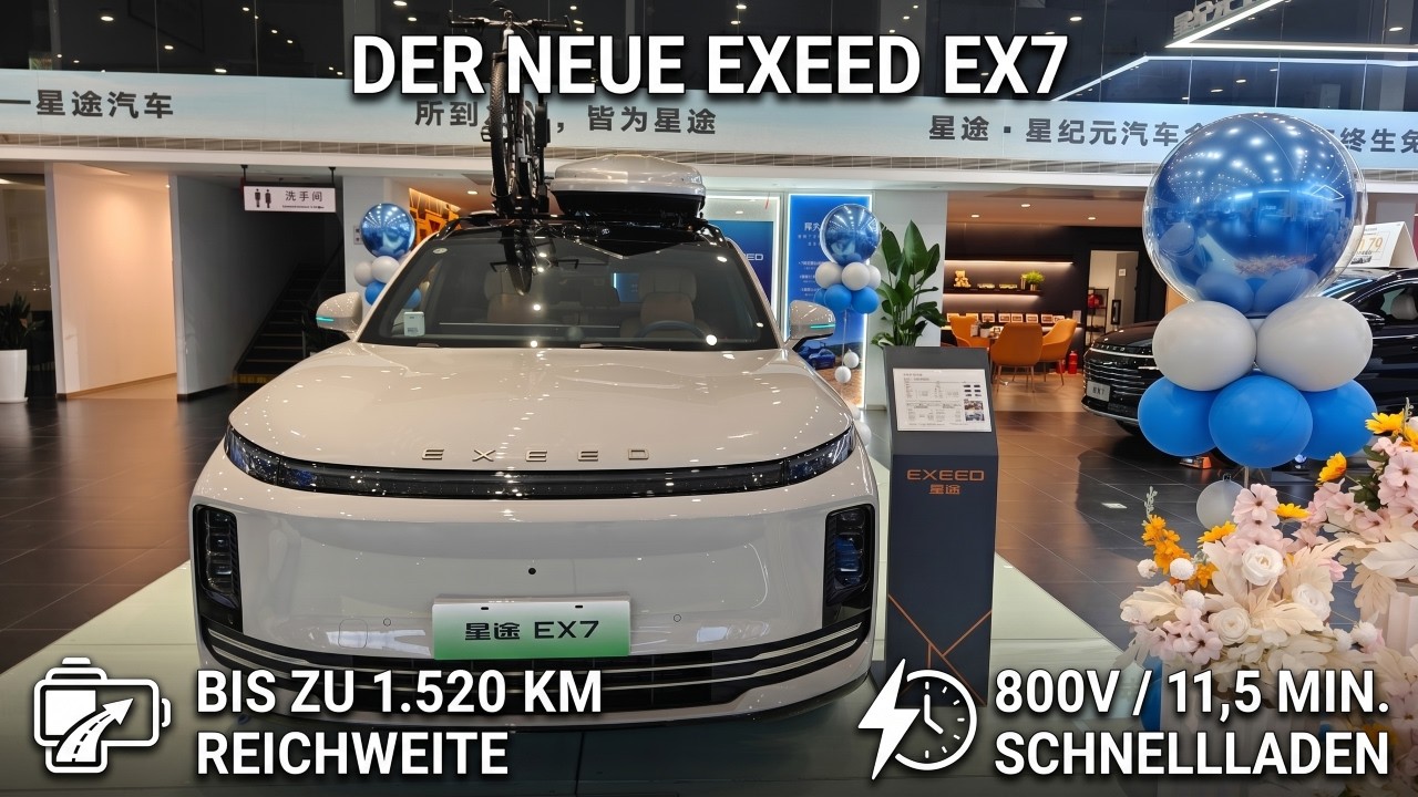 2026 Exeed EX7: E-SUV mit 1.520 km Reichweite & EREV/BEV Technik