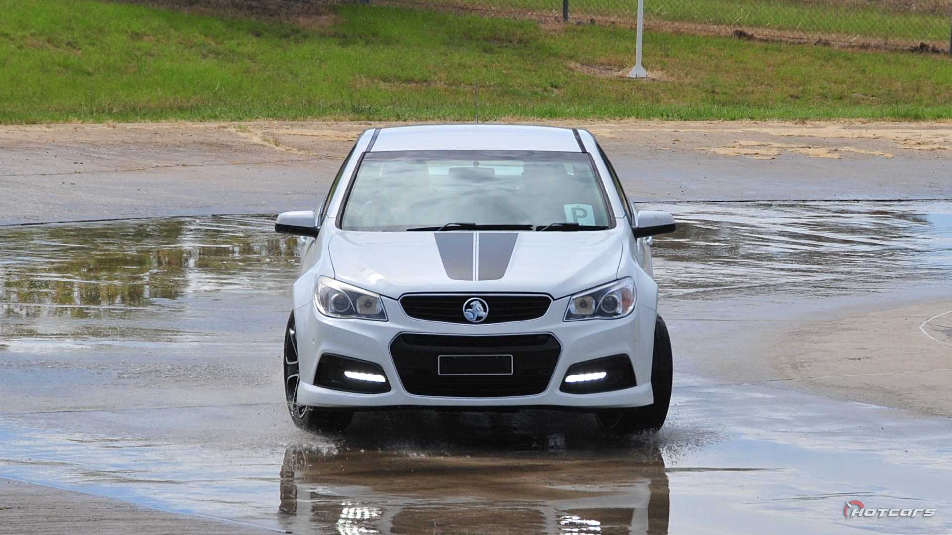 Holden Commodore on skidpan