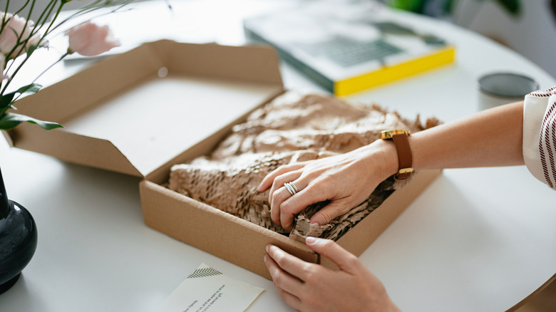 Turn packing paper scraps into eco-friendly plant pots