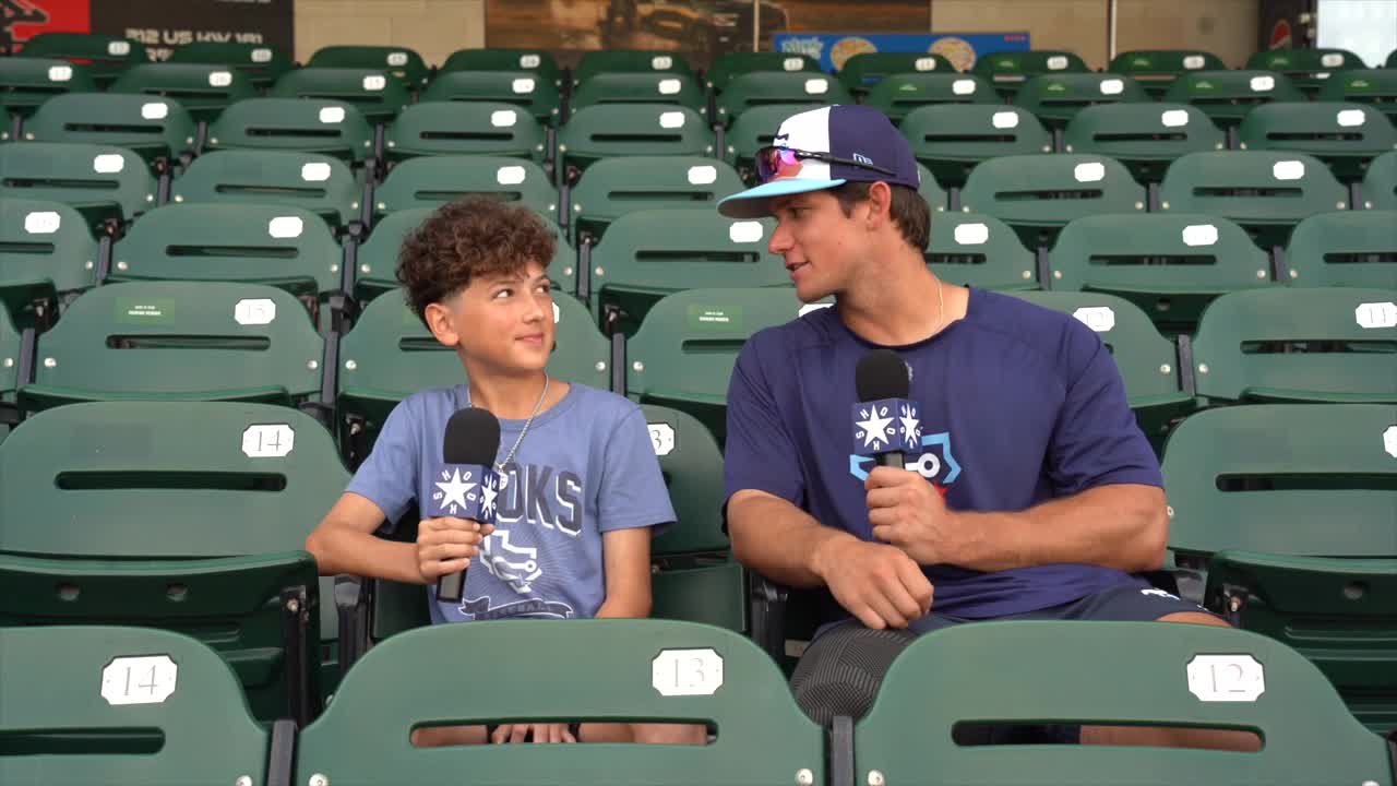 Part 2: KRIS 6 hooks kid reporter Grant interviews shortstop Trevor Austin