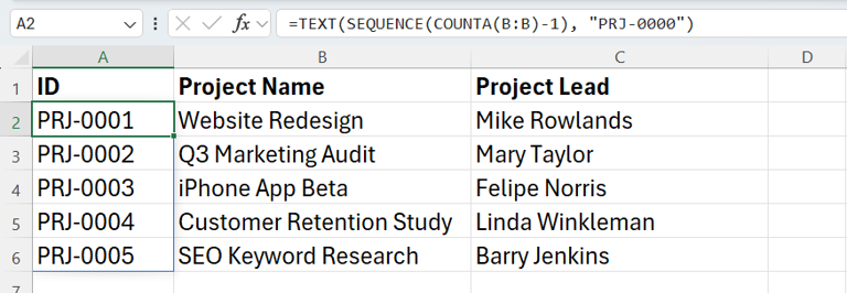 3 real-world uses for the SEQUENCE function in Excel
