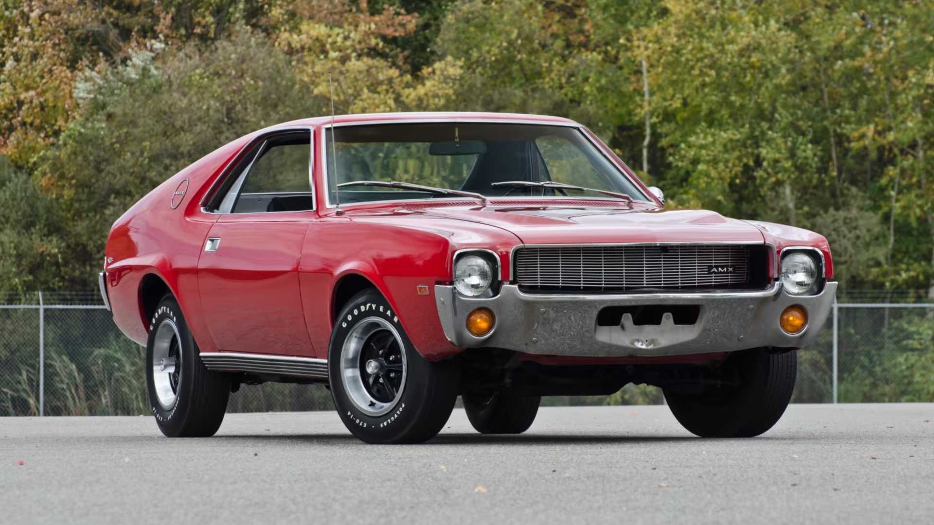 3/4 front view of 1968 AMC AMX