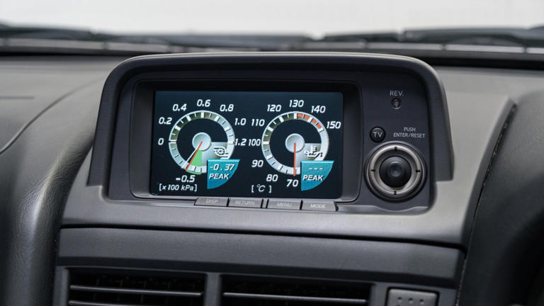 The R34 Skyline GT-R had a digital telemetry screen a decade before any ...