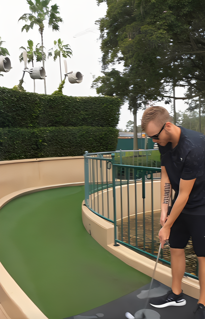 This mini golf hole could leave you soaked!