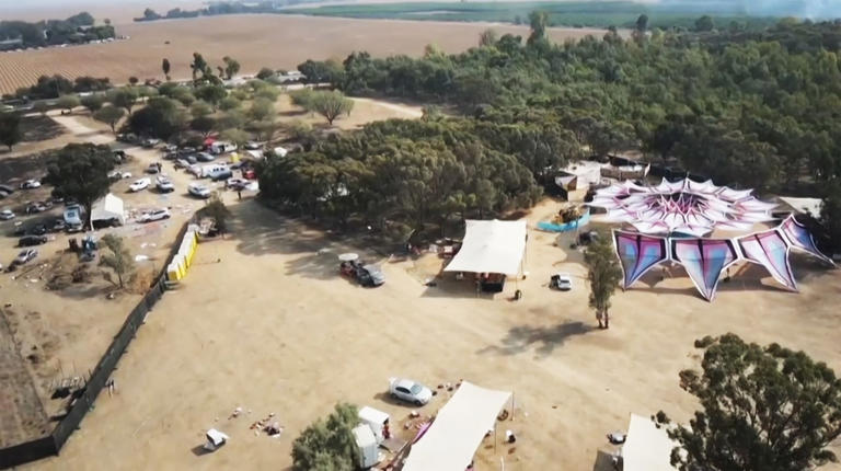A screengrab taken from a video posted on the Telegram channel ‘South First Responders’ shows the aftermath of the Nova music festival attack.
