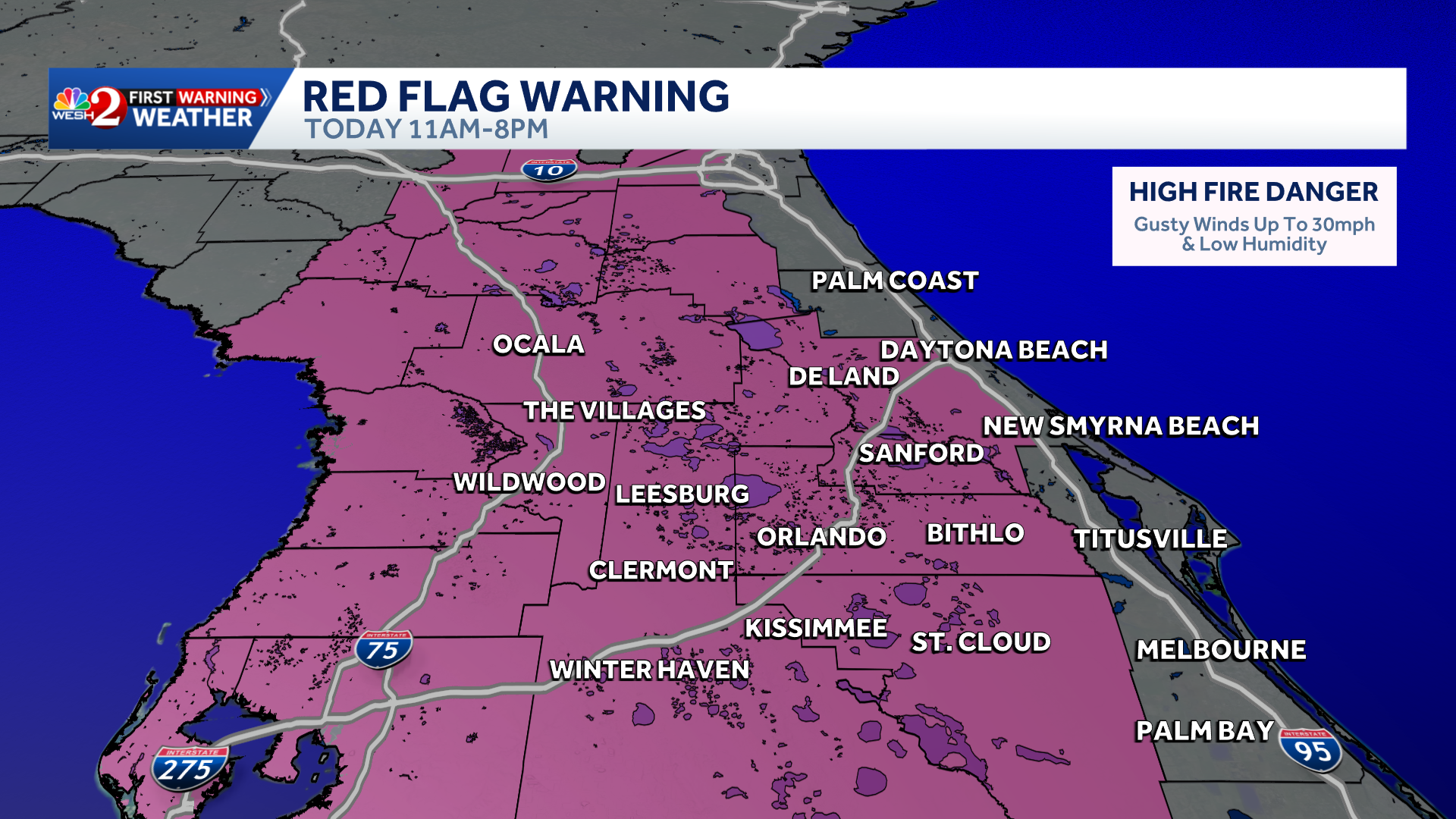 Red flag warnings: Dry air, gusty winds increase wildfire risk in ...