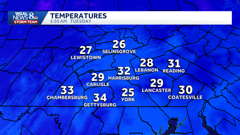 Impact: Freeze warning in effect as temperatures plummet into the 20s ...
