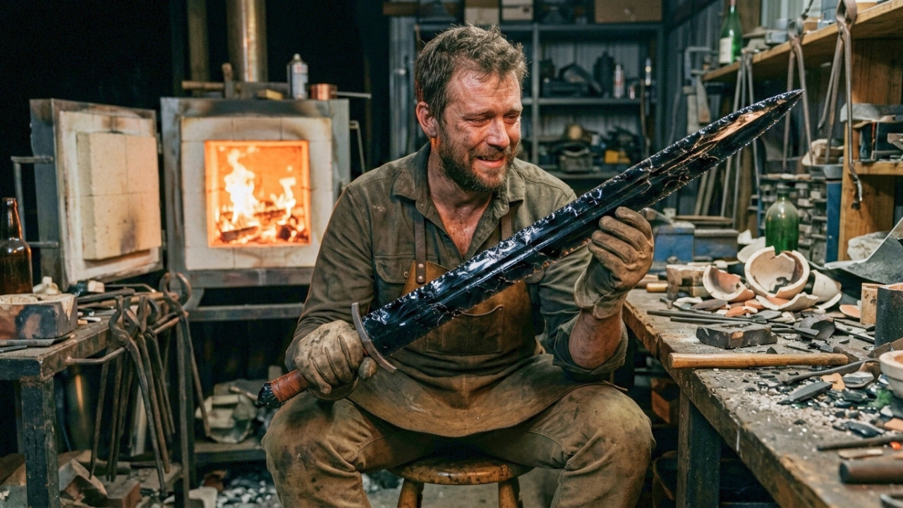 This obsidian sword took broken kilns, shattered molds, and six ...