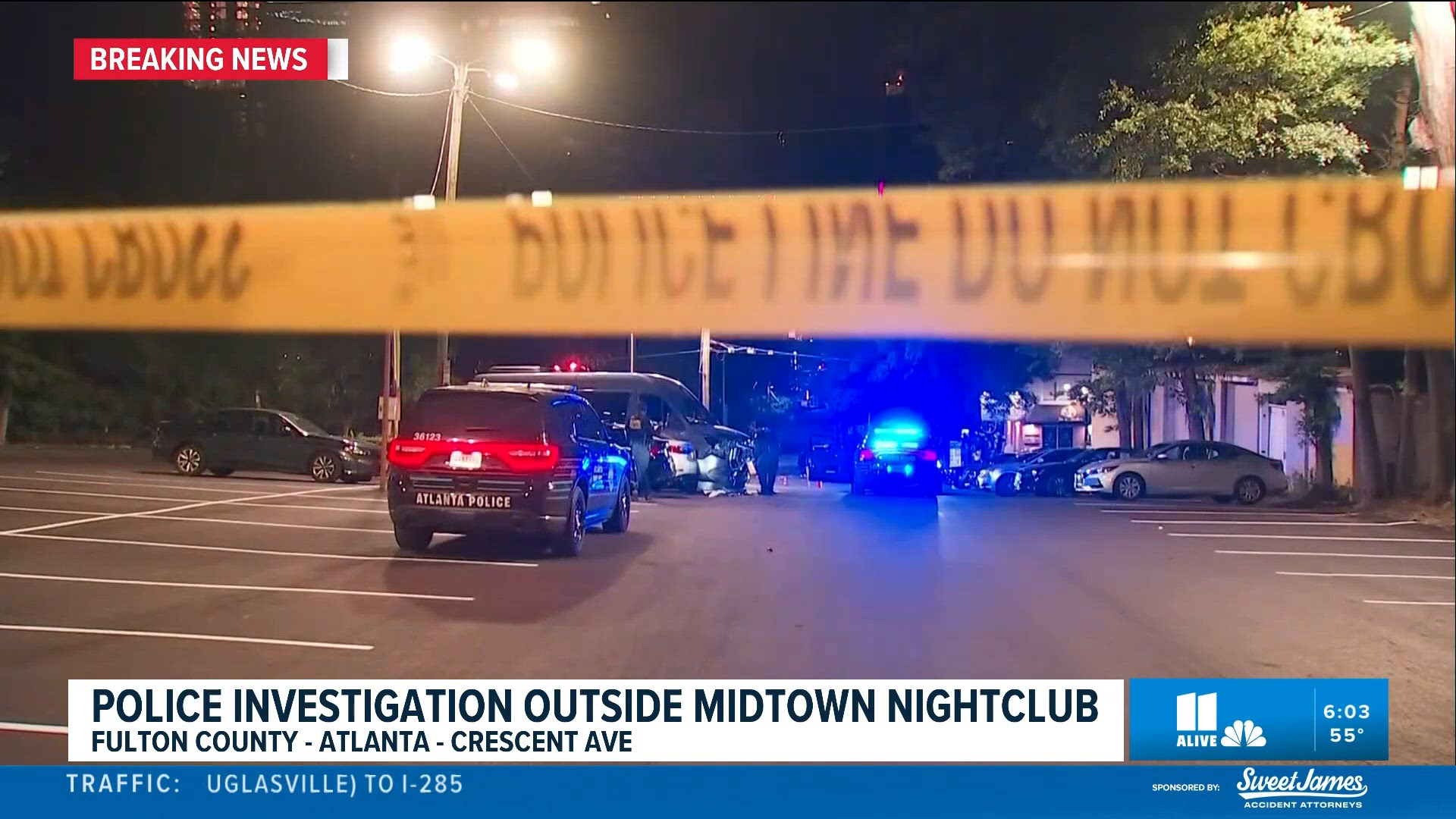 Police investigation at site of evident car break-ins outside Midtown ...