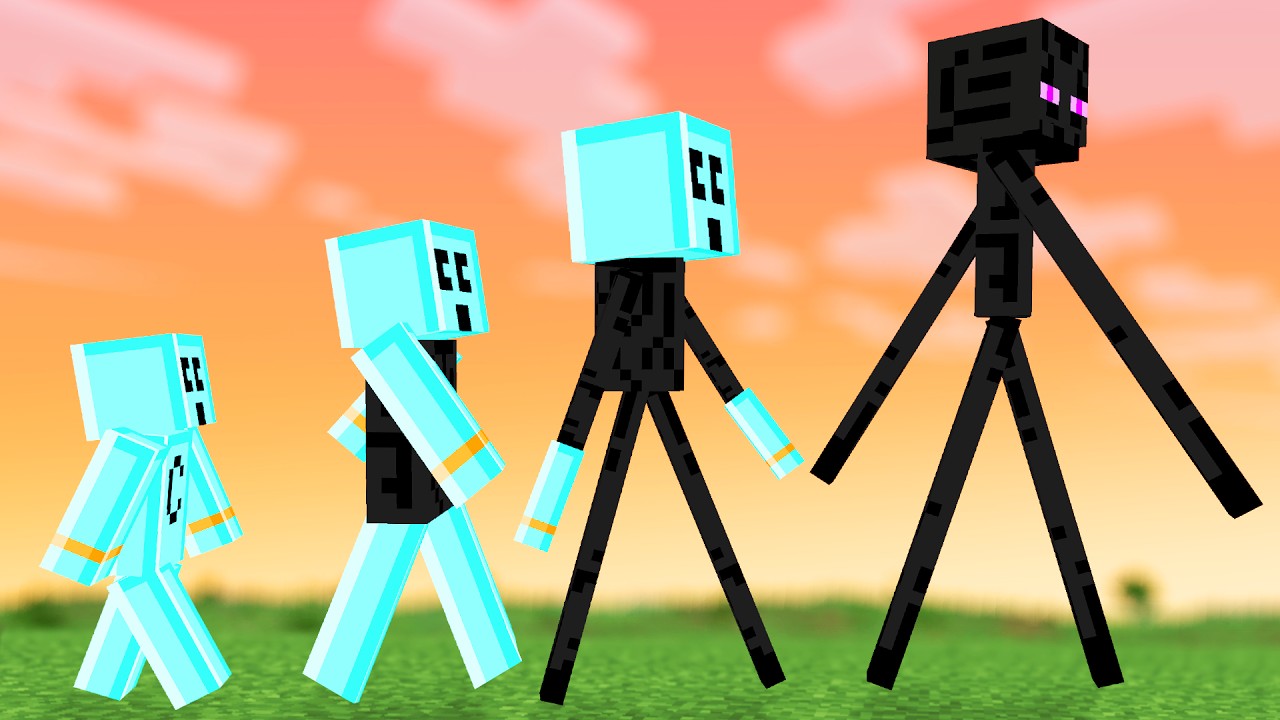 Transforming into unstoppable ultimate forms to survive in Minecraft
