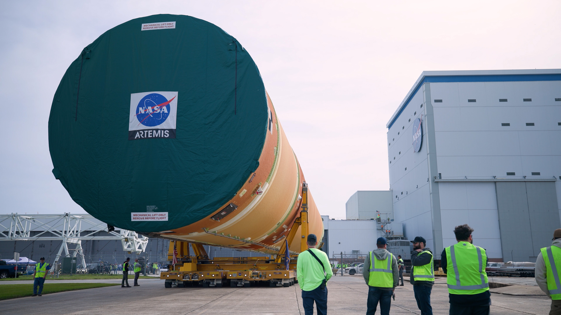 NASA rolls out Artemis III rocket core stage ahead of future Moon mission