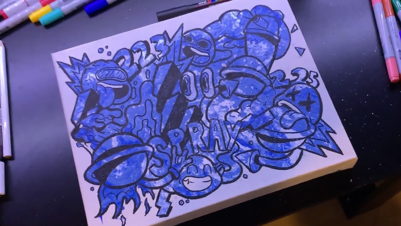 Hydro dipping process turns doodle art fully alive