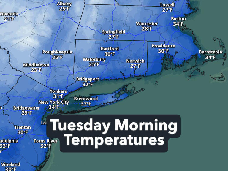 Sub-freezing temps and a chilly Tuesday morning in Connecticut. Here's ...