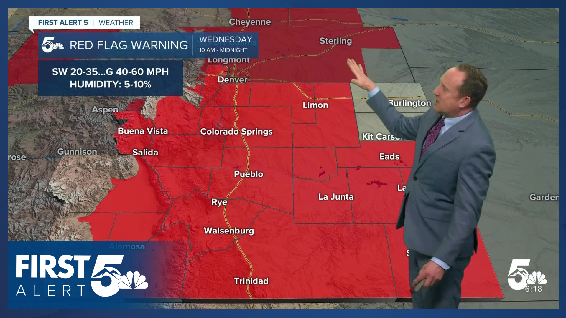 Near record heat today followed by high fire danger for the middle of ...