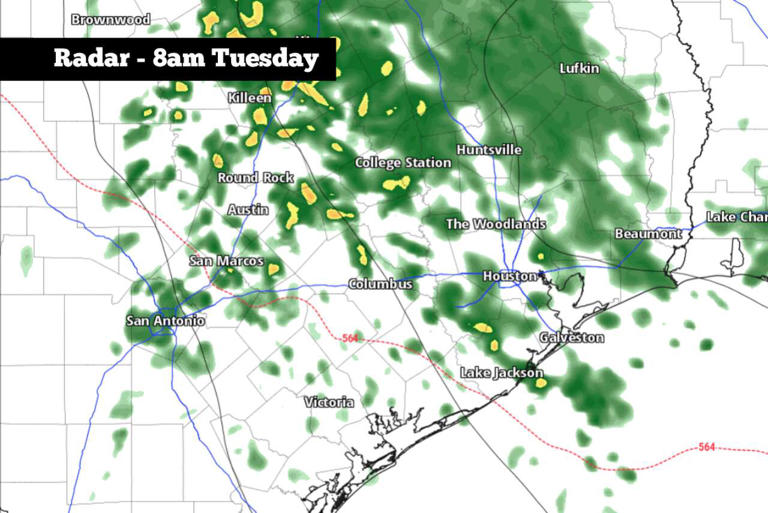 More rain is likely across South Texas on Tuesday. Will there be flooding?