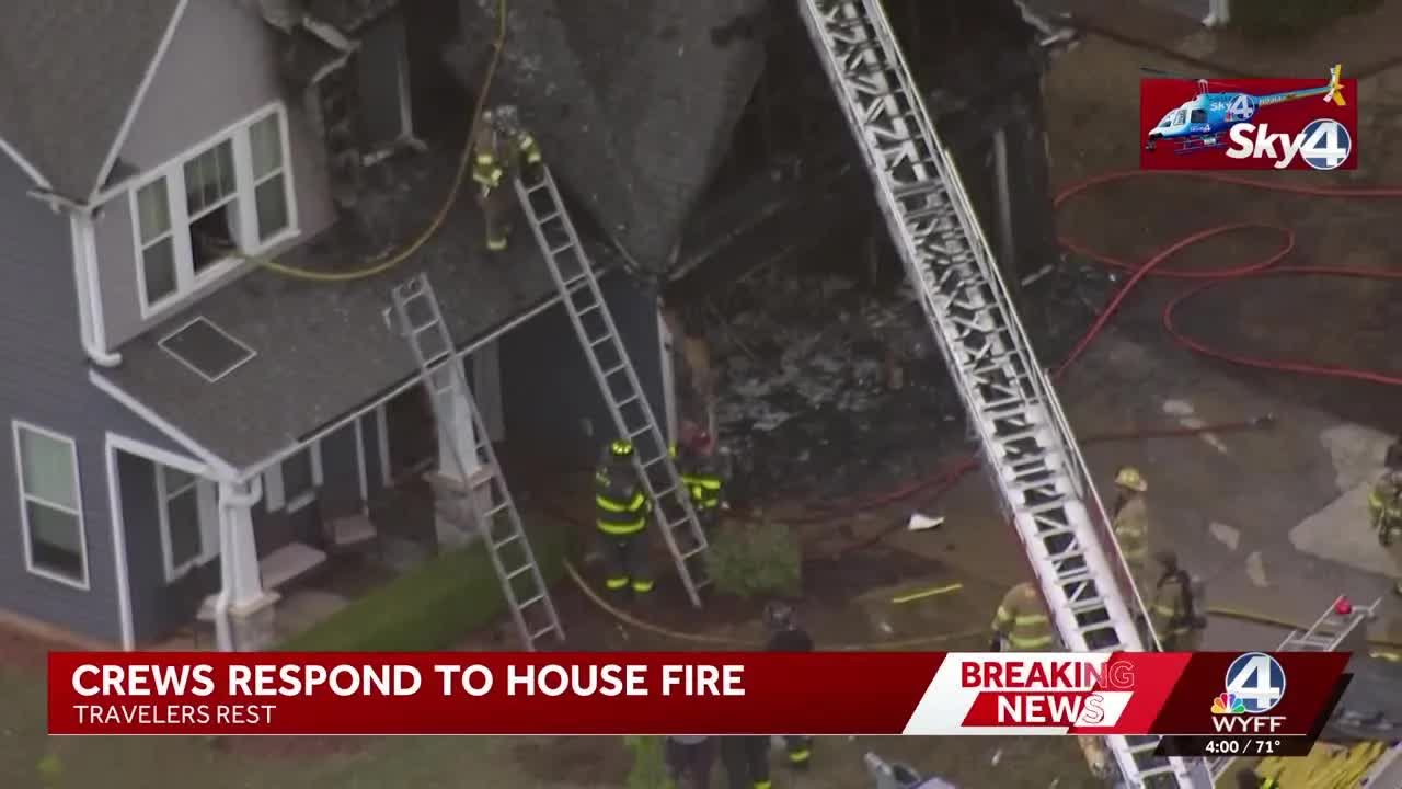 Emergency crews respond to house fire in Travelers Rest