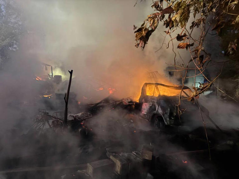 Multiple fire units respond to Hwy. 80 fire