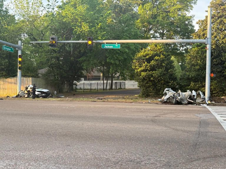 Crash near Midtown leaves vehicle split in half