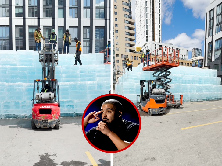 Drake fans use blowtorch to melt ice blocks for album release date, on ...