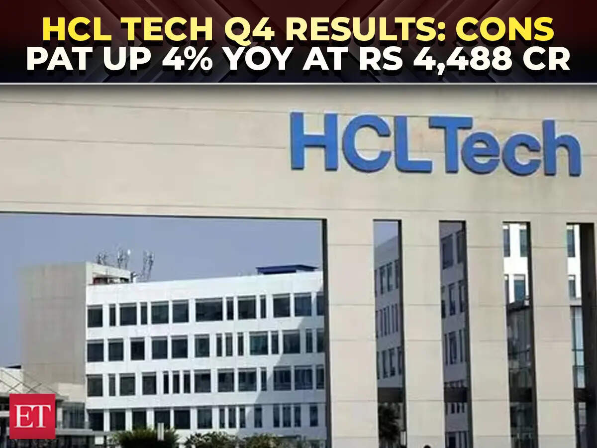 HCL Tech Q4 results: PAT up 4% YoY at Rs 4,488 cr; Rs 24 per share ...