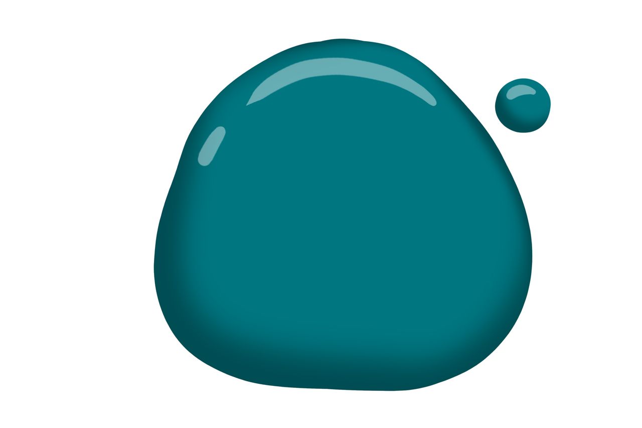 Sherwin-Williams' Intense Teal paint blob