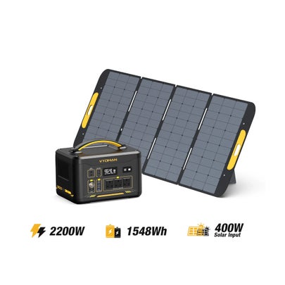 VTOMAN Jump 2200 Portable Power Station And 400W Solar Panel