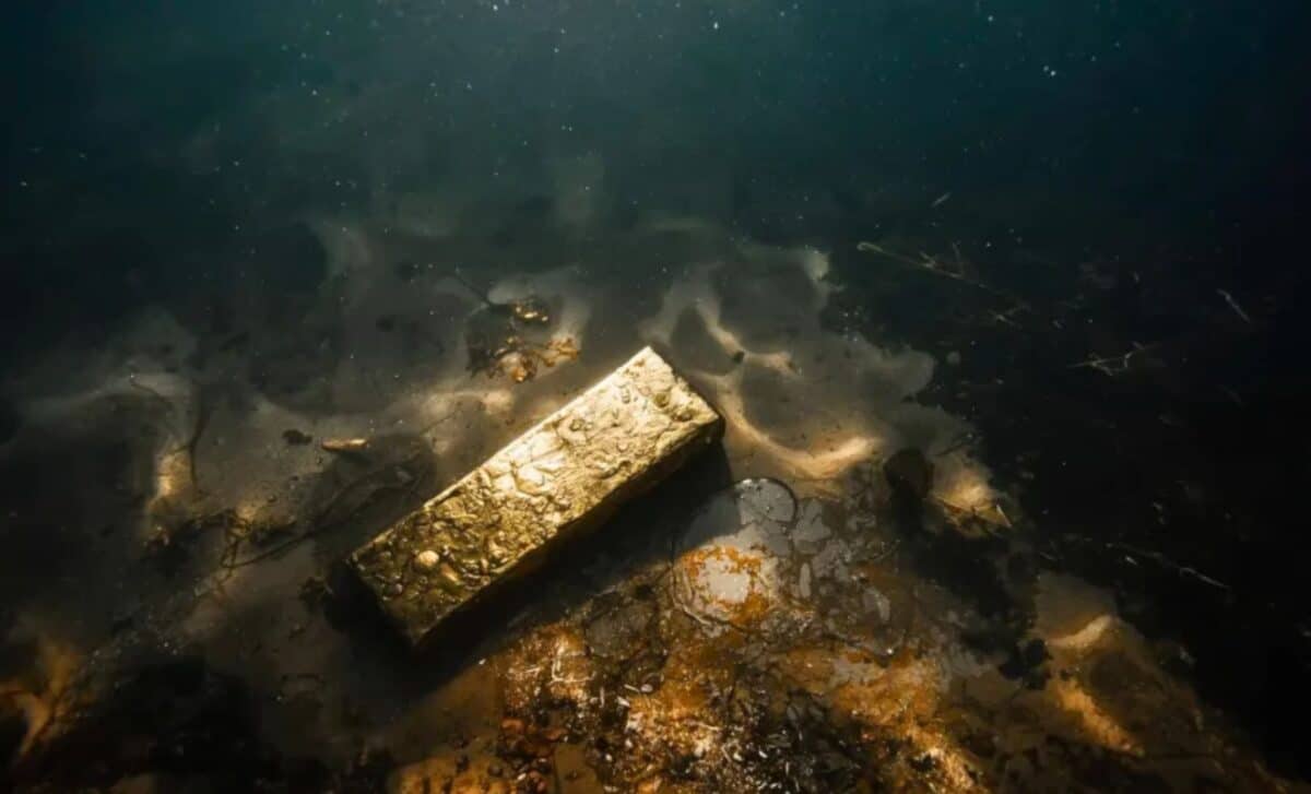 A 16-year-old found a gold bar two meters underwater in a German lake ...