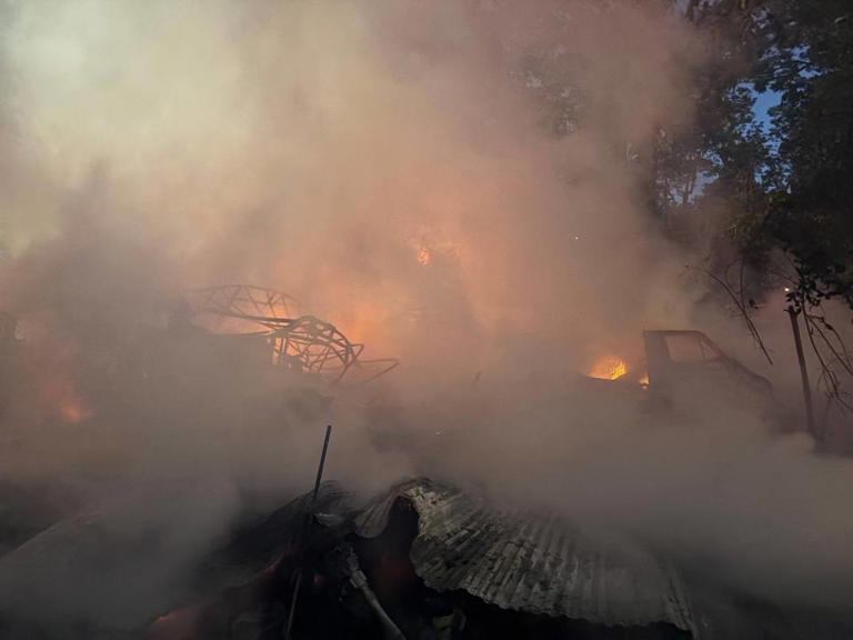 Multiple fire units respond to Hwy. 80 fire