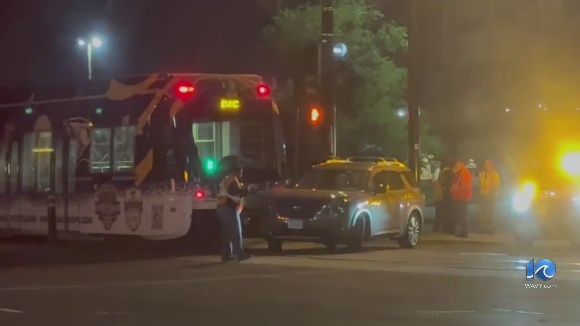 SUV driver summonsed after crash with light rail train in Norfolk