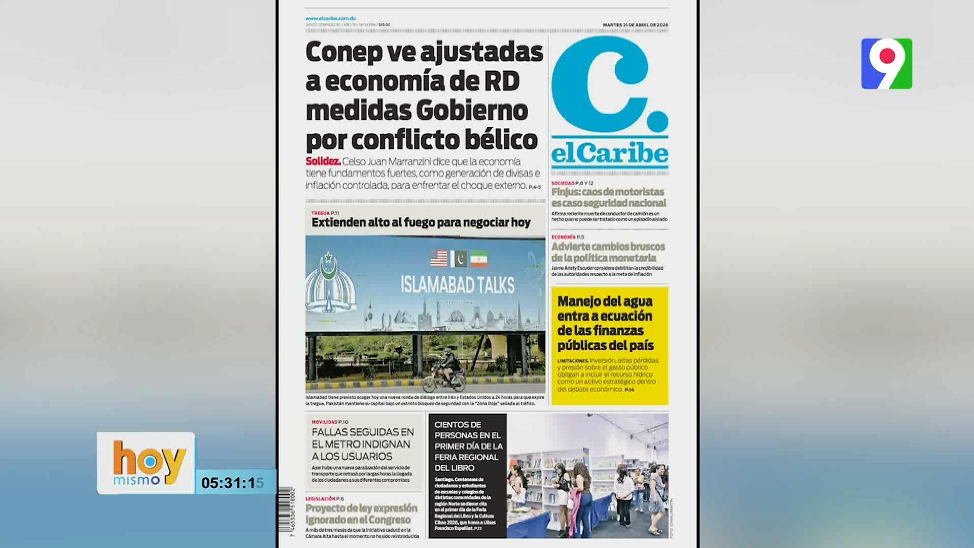 Titulares prensa dominicana martes 21 de abril 2026 | Hoy Mismo
