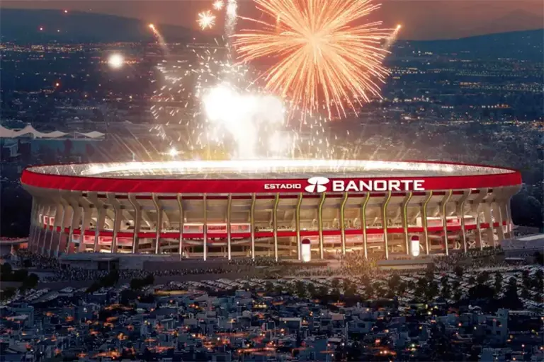 La inversión también incluyó al Estadio Azteca, ahora remodelado como Estadio Banorte.