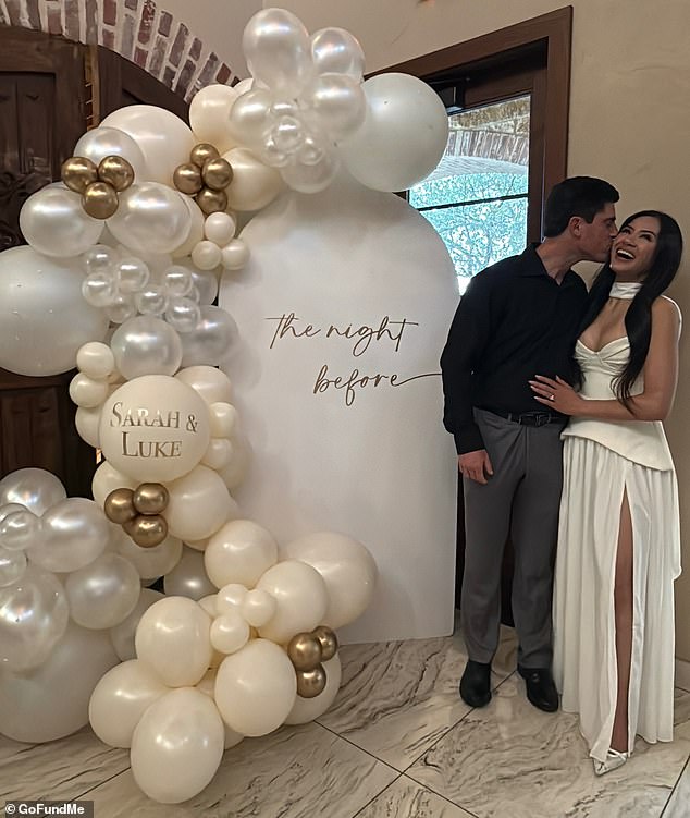 Gradl, who is currently training to be a pilot, said they continue to put their faith in God and the medical staff and said: 'I love my wife with all my heart and this is a test like no other'